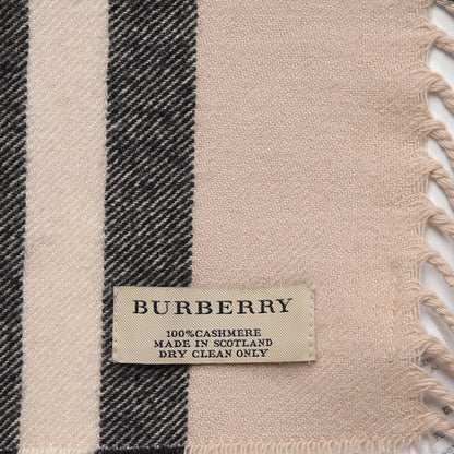 Burberry Cashmere House Check Fringe Scarf Stone 4 of 6