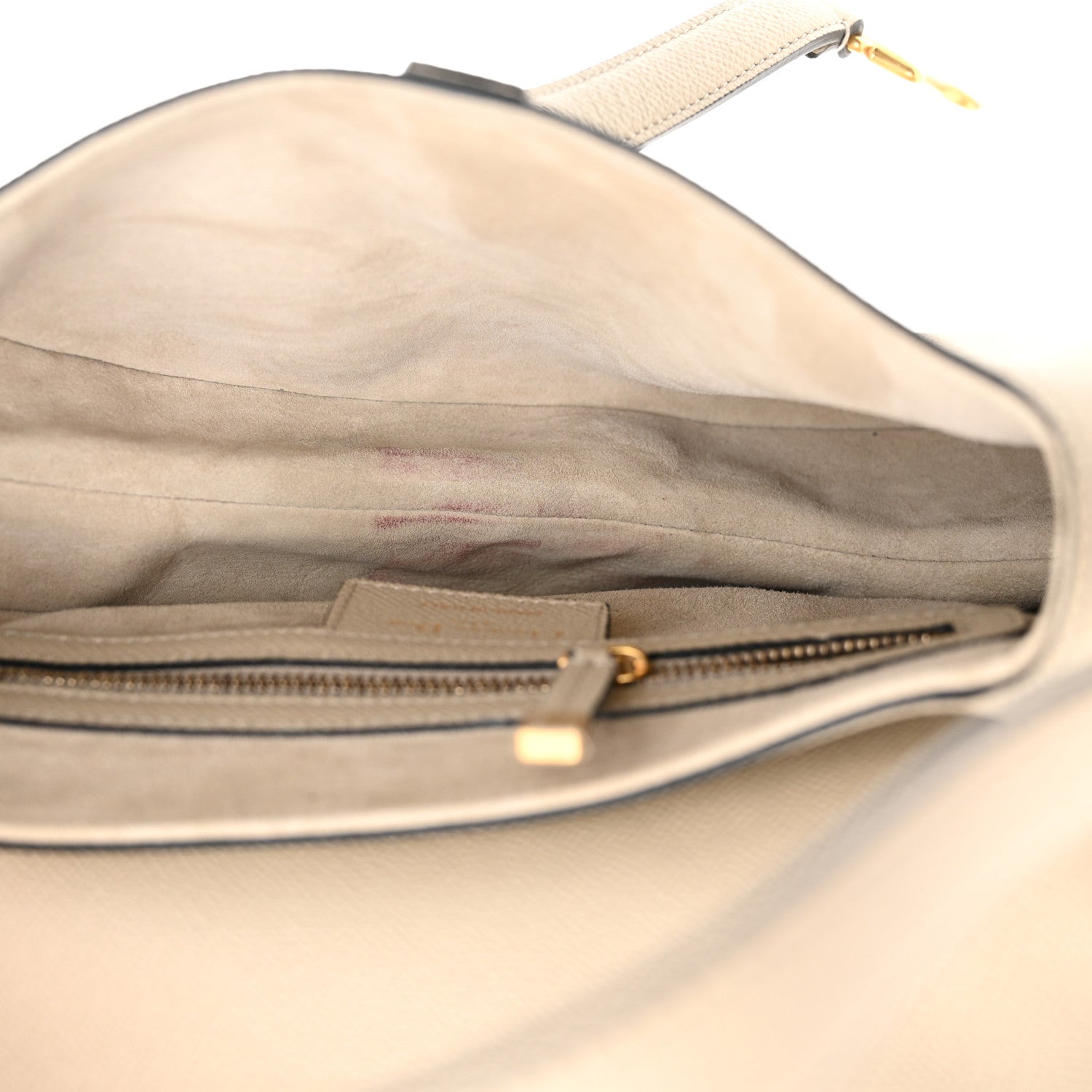 Christian Dior Grained Calfskin Saddle Bag Sable 5 of 11
