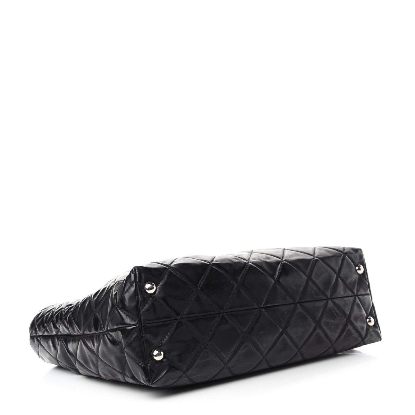 Vinyl Quilted Large In The Business Tote Black