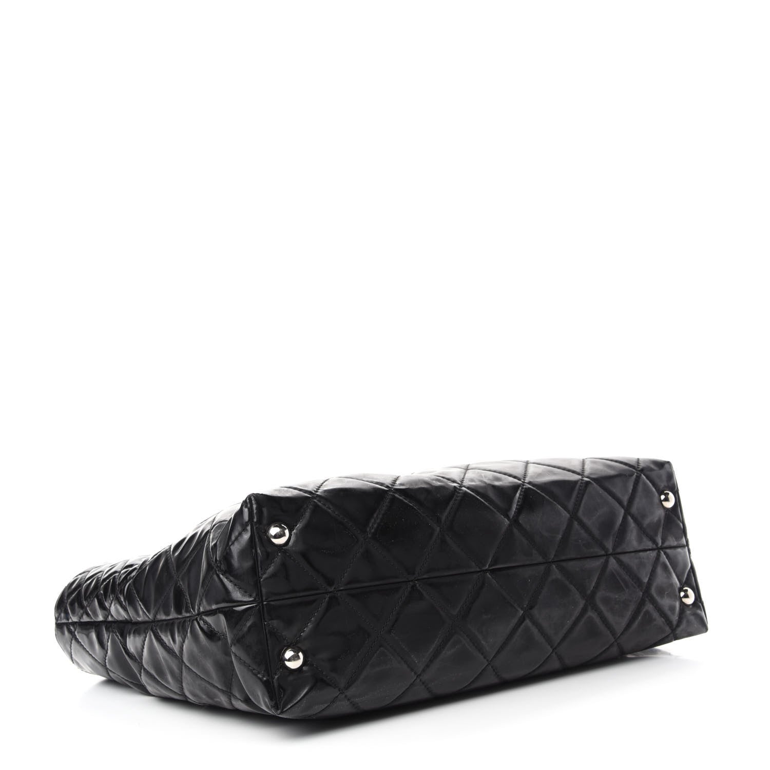 Chanel Vinyl Quilted Large In The Business Tote Black 4 of 11