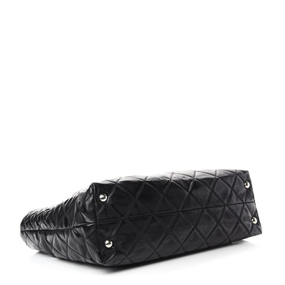 Chanel Vinyl Quilted Large In The Business Tote Black 4 of 11
