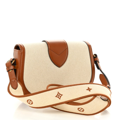 Louis Vuitton Canvas Smooth Calfskin LV Pont 9 Soft MM Caramel Brown 3 of 9