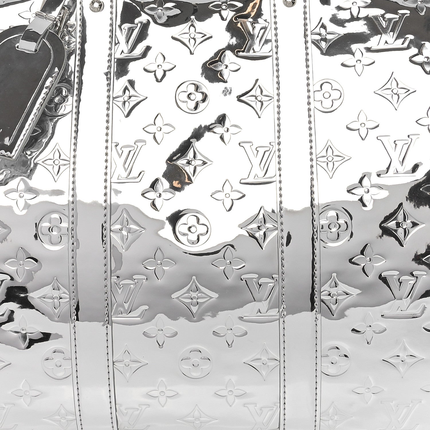 Louis Vuitton Monogram Mirror Keepall Bandouliere 45 Silver 7 of 9