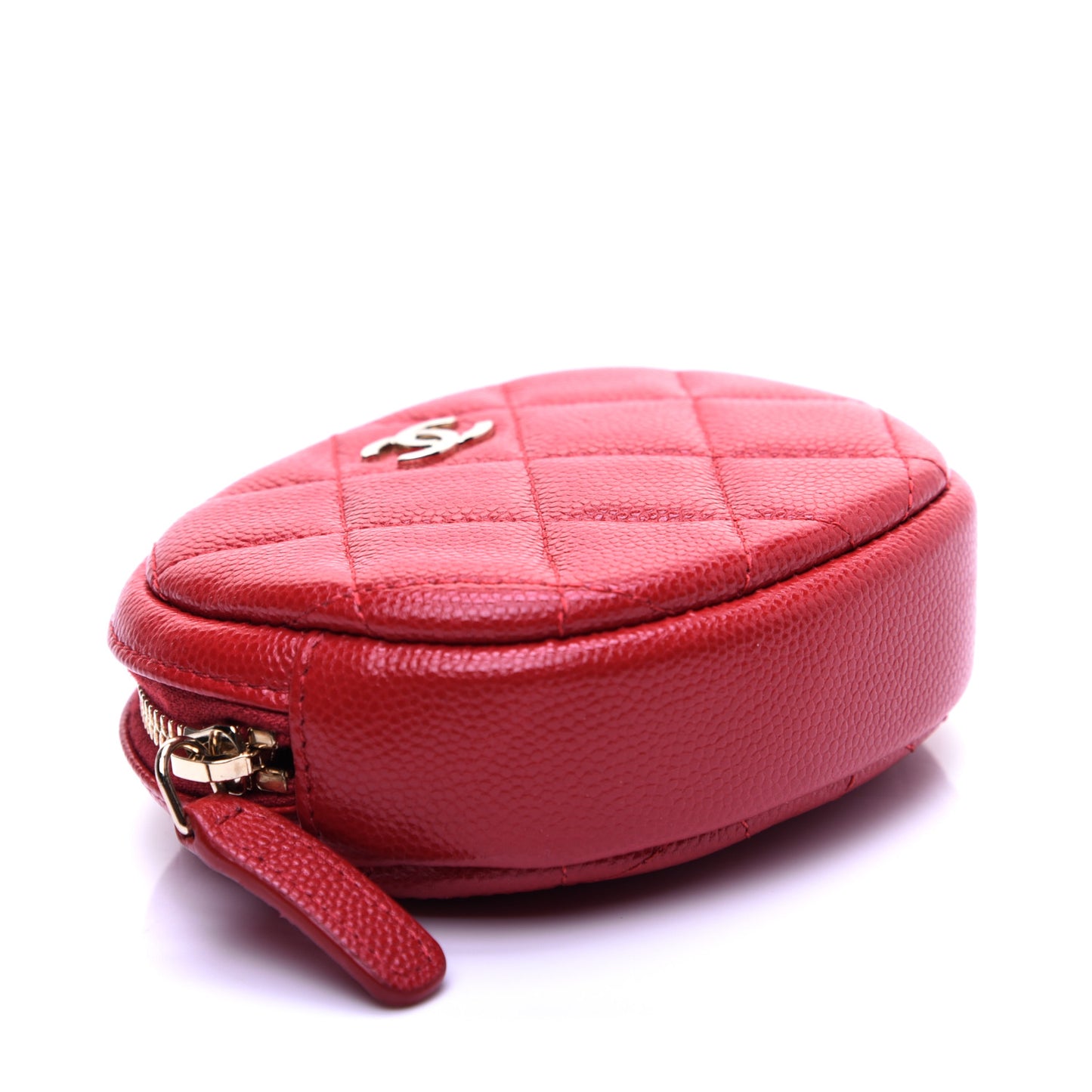 Caviar Quilted Zip Around Classic Coin Purse Dark Pink