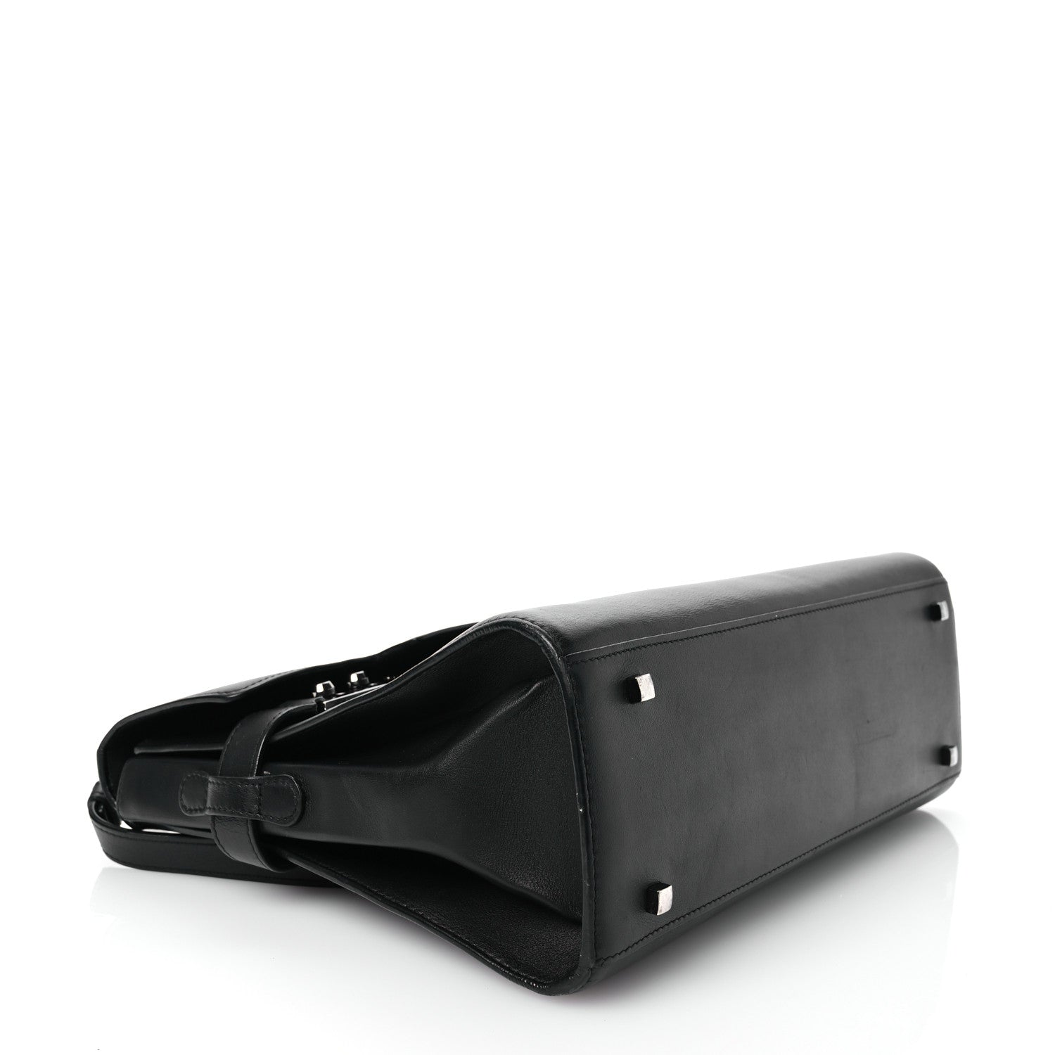 Delvaux Calfskin MM Tempete Satchel Black 4 of 14