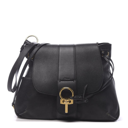 Chloe Grained Lambskin Calfskin Medium Lexa Shoulder Bag Black 1 of 13