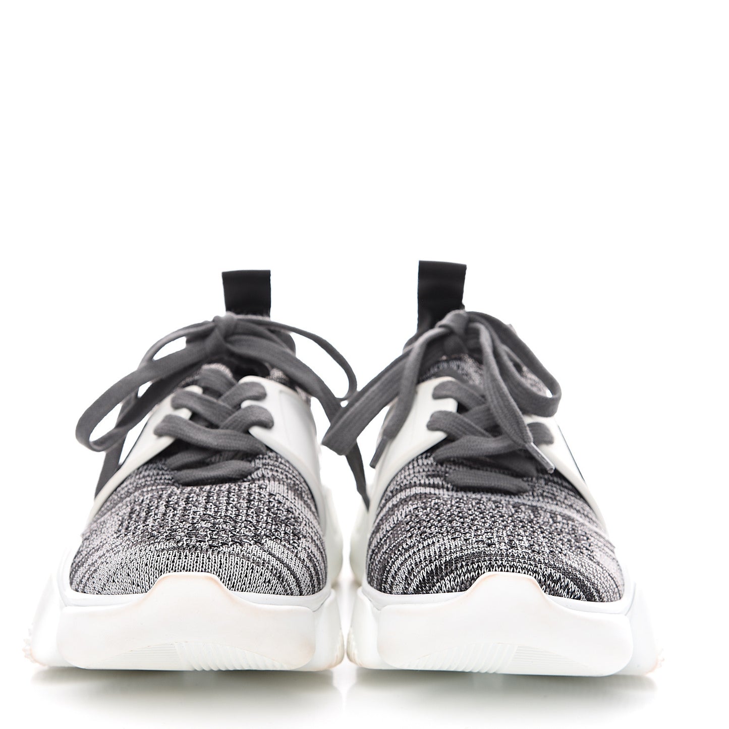 Calfskin Neoprene Jaw Low Sneakers 36 Grey