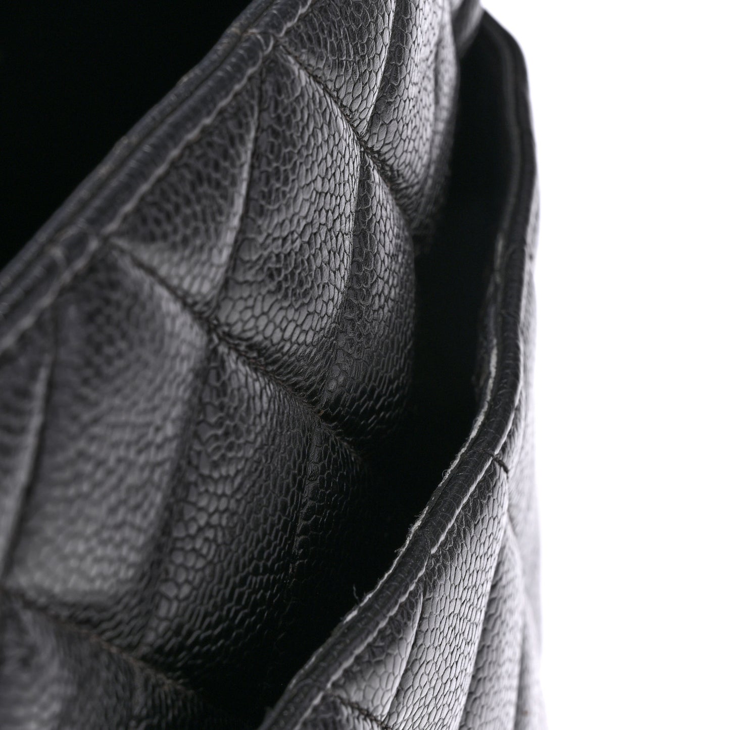 Caviar Quilted Medallion Tote Black