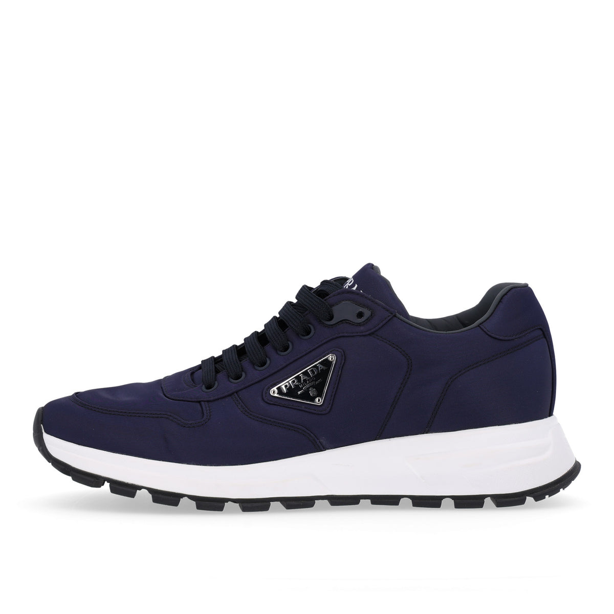 Prada Re-Nylon Spazzolato Metal Triangle Logo Mens Prax 01 Sneakers 9.5 Navy 1 of 10