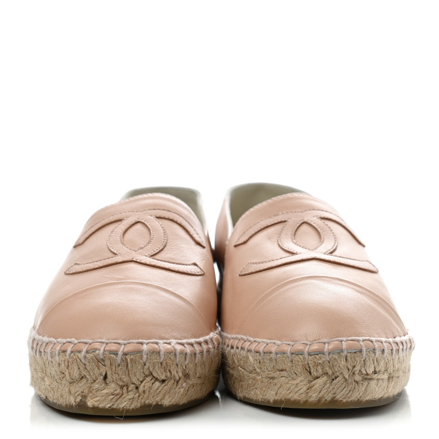 Chanel Lambskin CC Espadrilles 39 Nude 2 of 8