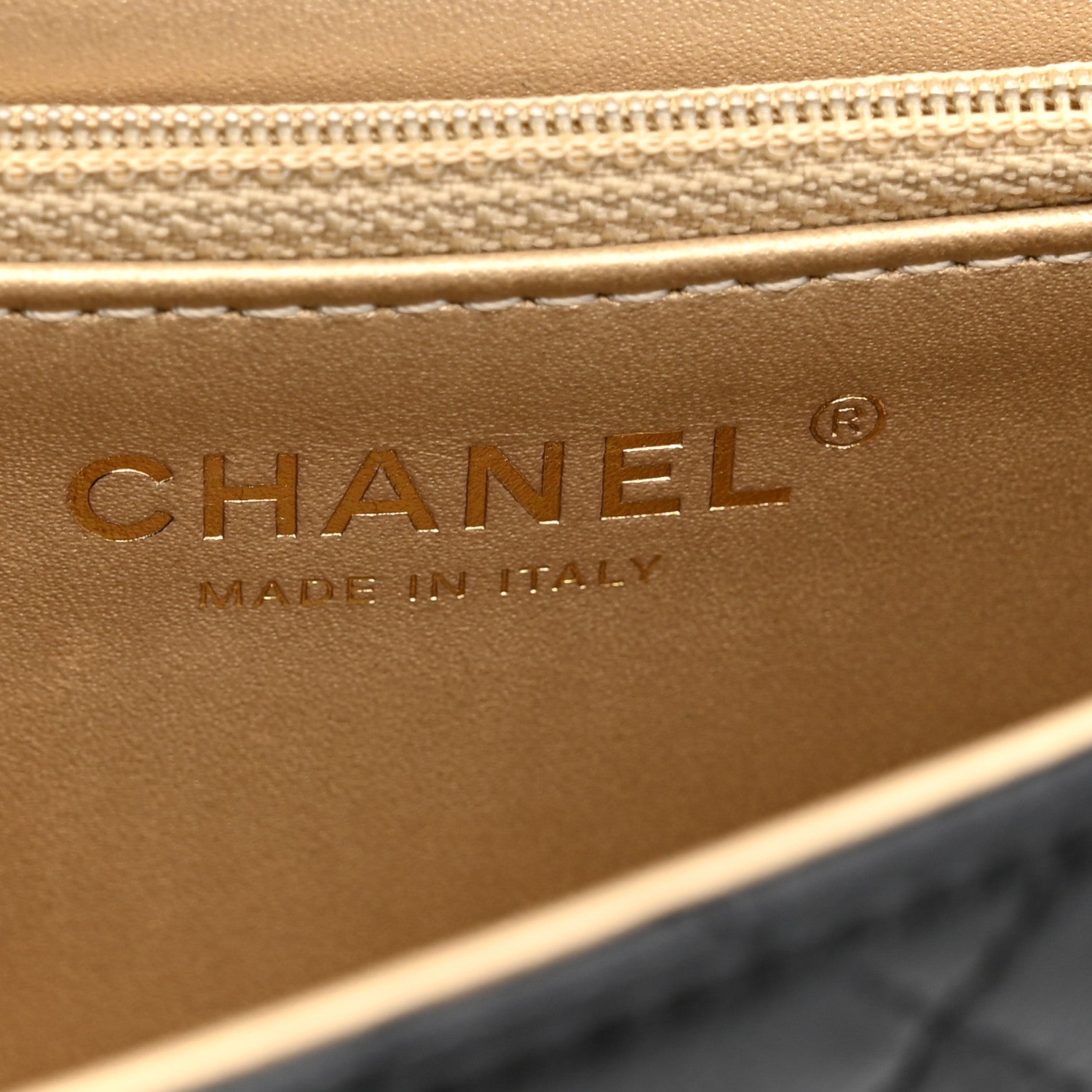 Chanel Goatskin Quilted Logo Small Chic Flap Black 6 of 10