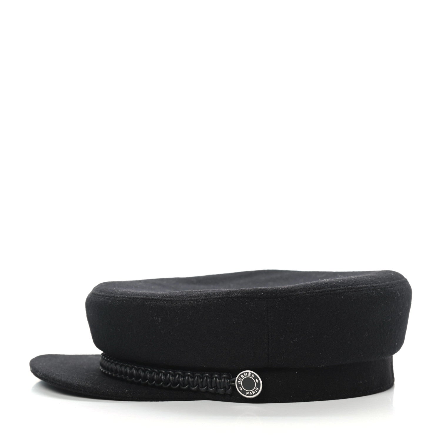 Hermes Cashmere Swift Womens Deauville Cap 58 Black 3 of 7