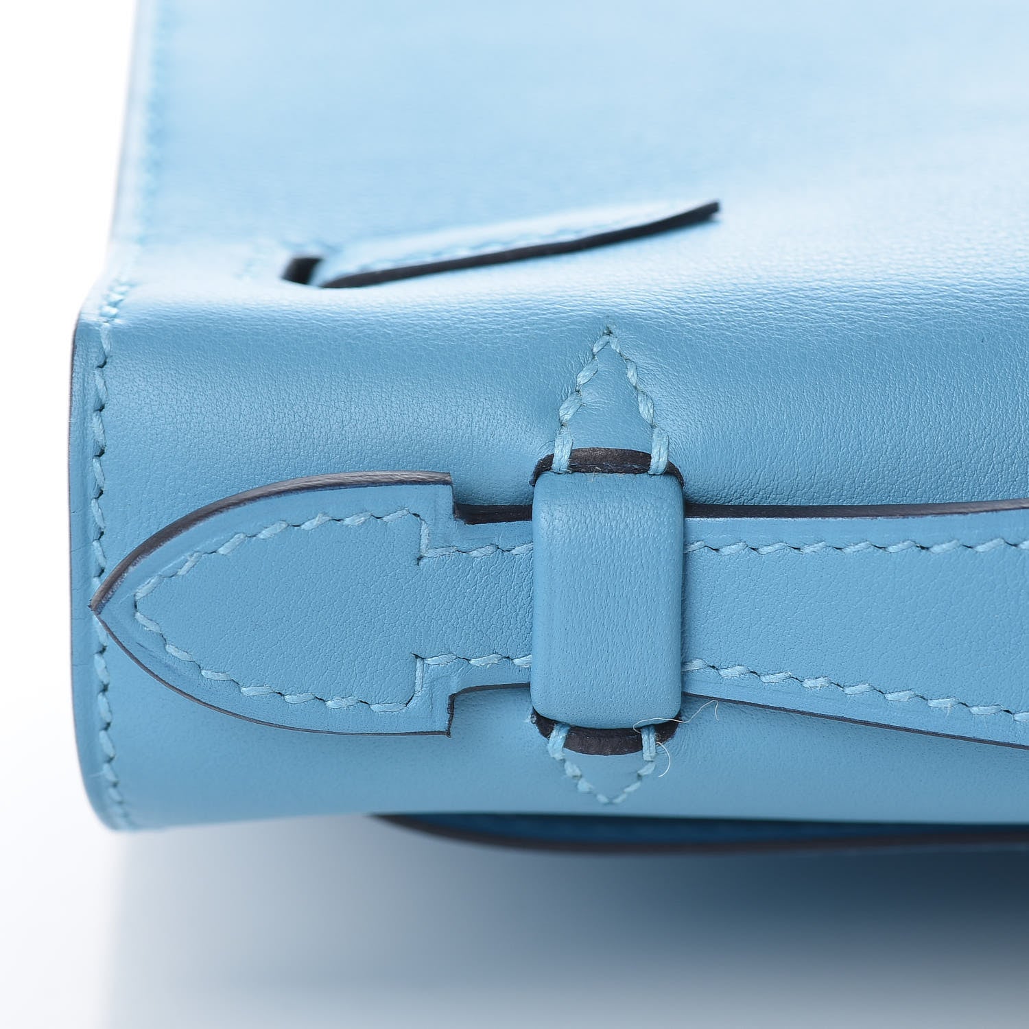 Hermes Swift Kelly Pochette Clutch Bleu Du Nord 27 of 32