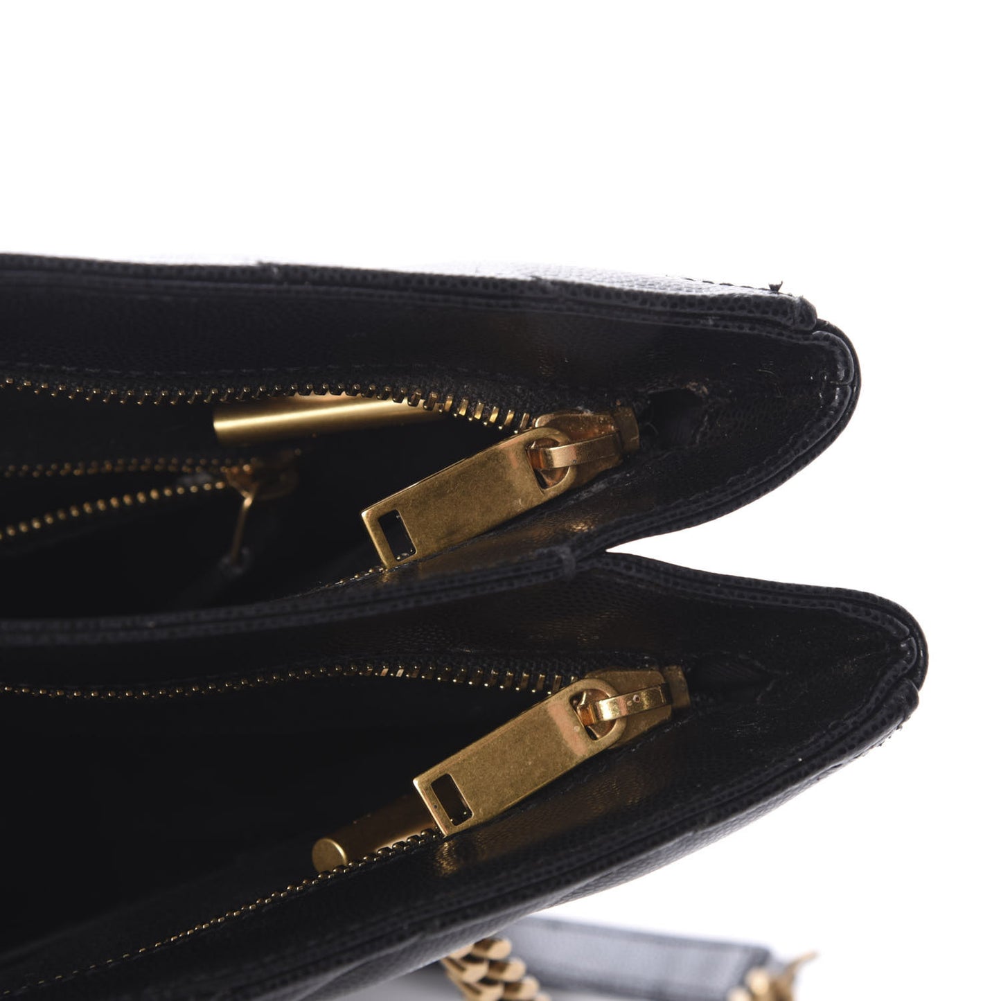 Grain De Poudre Matelasse Chevron Medium Tribeca Shopping Bag Black