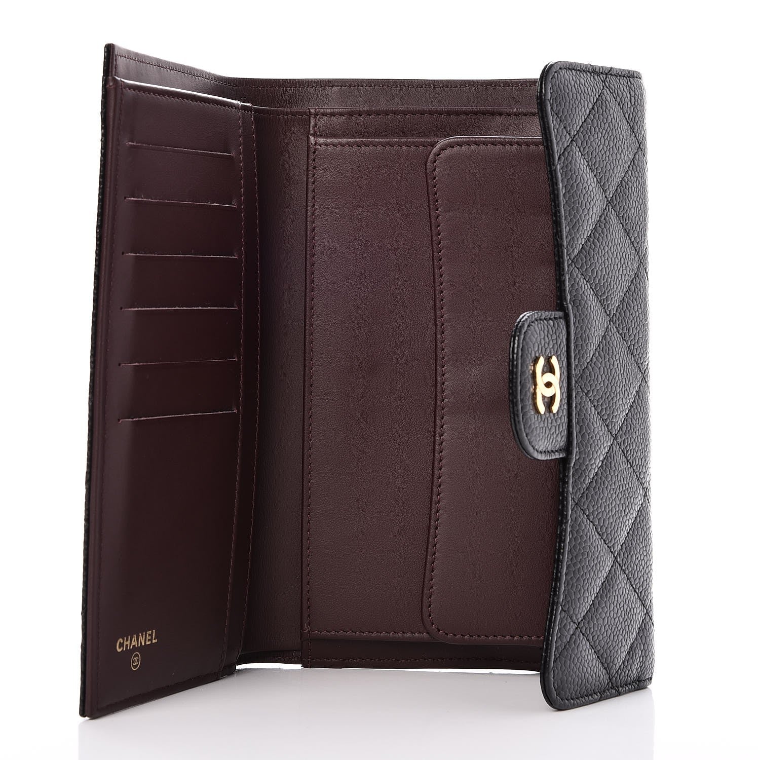 Chanel Caviar Quilted Large Flap Wallet Black 5 of 9
