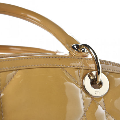 Christian Dior Patent Cannage Granville Small Tote Dark Beige 13 of 16