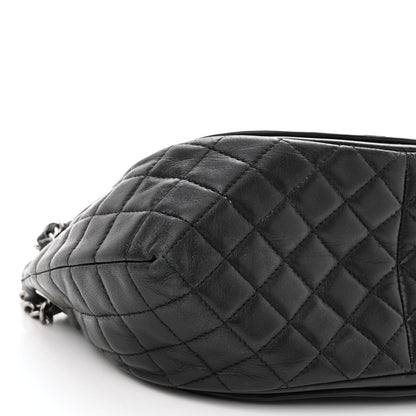 Chanel Lambskin Patent Classic Twist Crescent Flap Bag Black 8 of 10