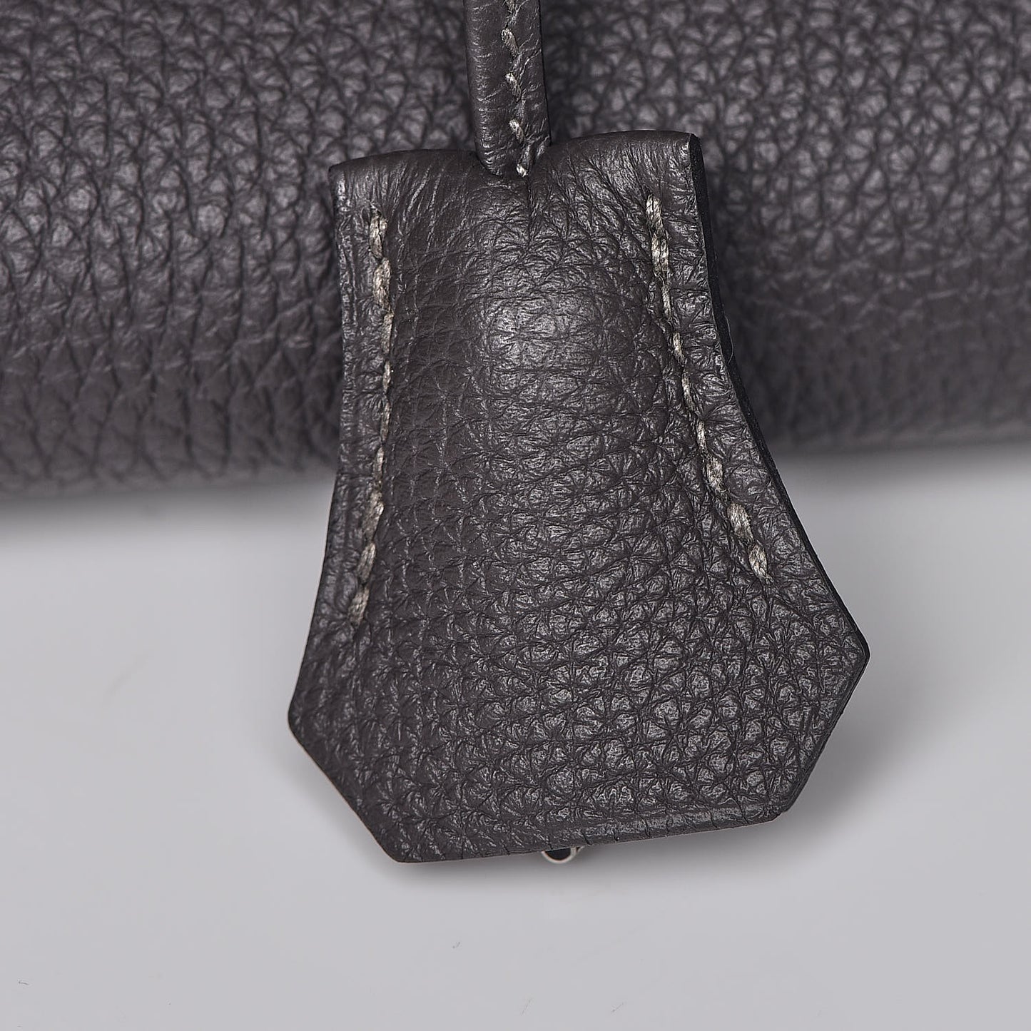 Lambskin Bi-Cabas Grey Cognac