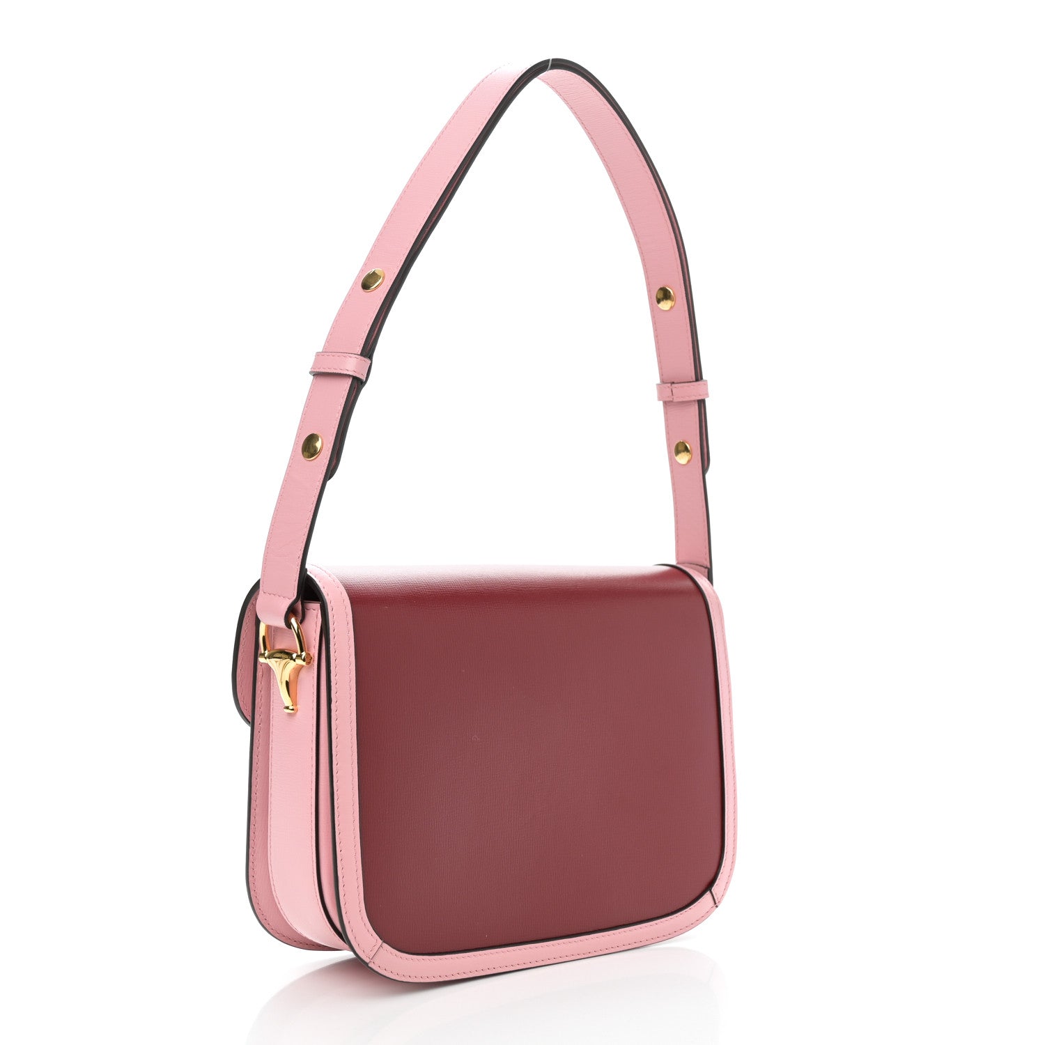 Gucci Azalea Calfskin Horsebit 1955 Shoulder Bag New Cherry Red Wild Rose 2 of 10
