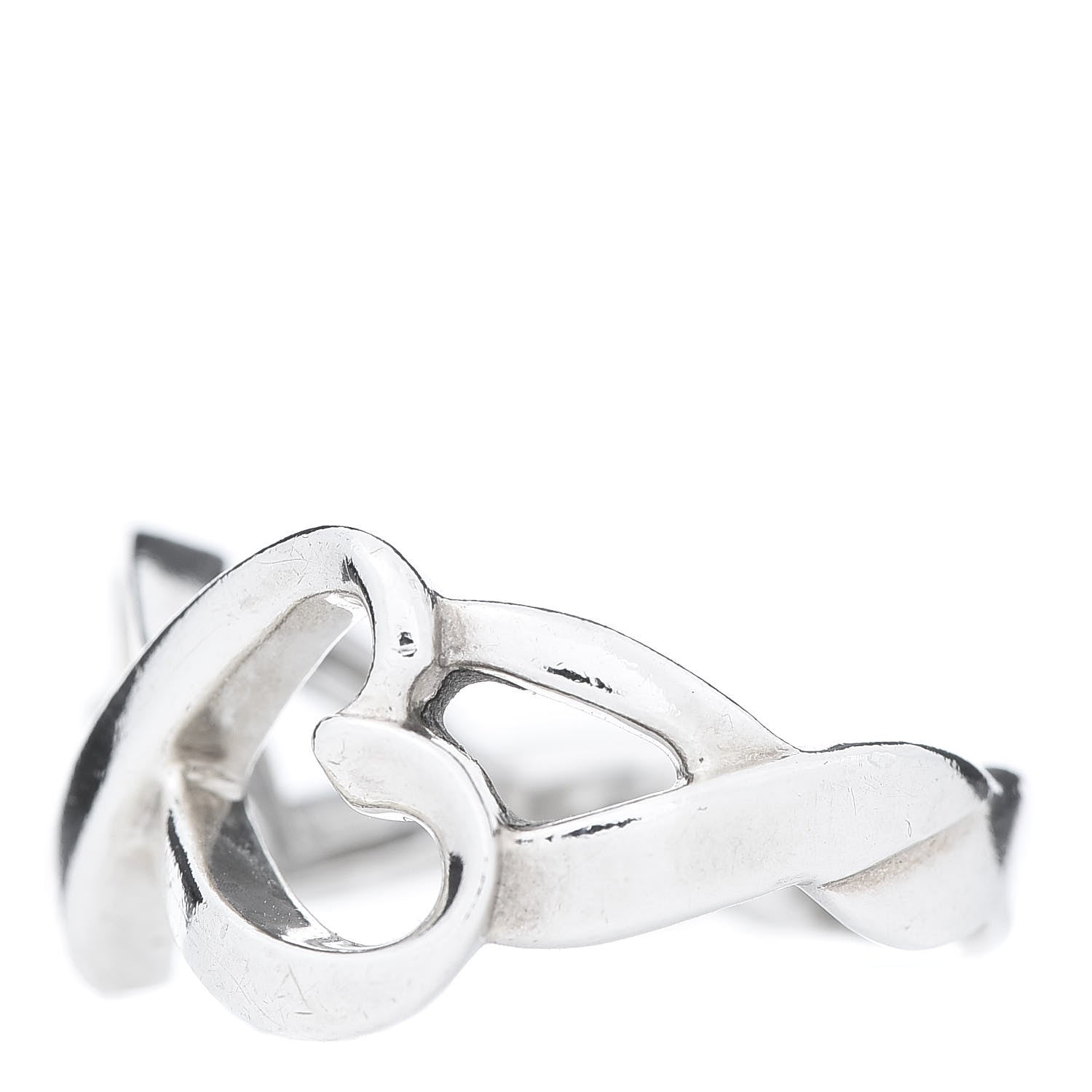 Tiffany Sterling Silver Paloma Picasso Double Loving Heart Ring 55 7.25 3 of 6