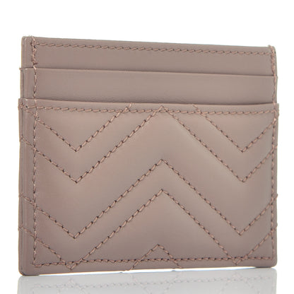 Gucci Calfskin Matelasse GG Marmont Card Holder Porcelain Rose 3 of 6