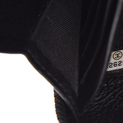 Chanel Calfskin Quilted Boy Chain Large Gusset Zip Around Wallet Black 8 of 9