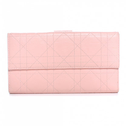 Christian Dior Leather Stitched Lady Cannage Wallet Pink 1 of 7