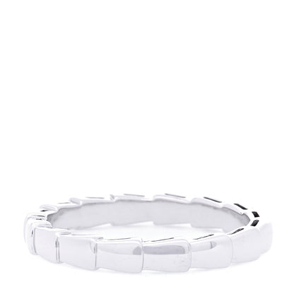 Bulgari 18K White Gold Serpenti Viper Band Ring 62 10 3 of 5