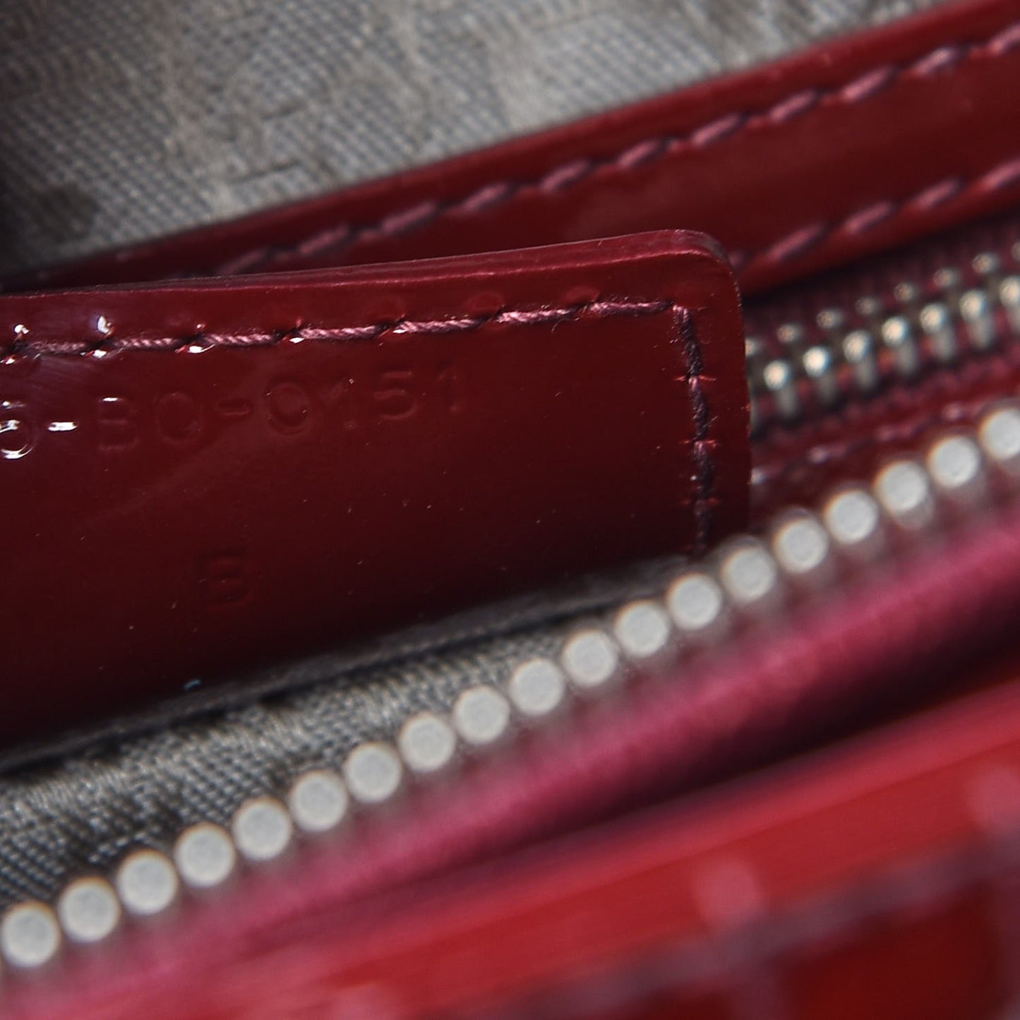 Patent Cannage Large Lady Dior Red