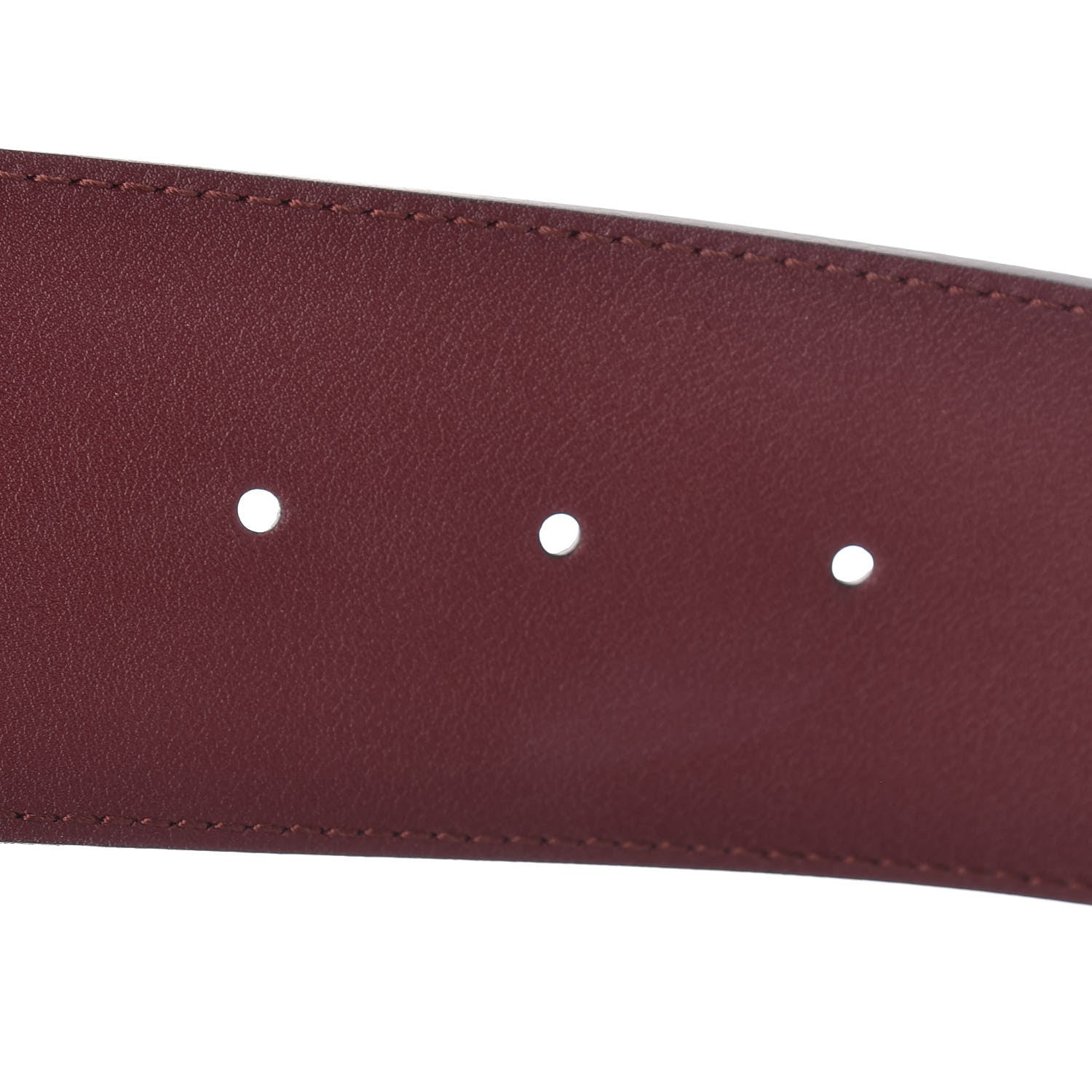 Gucci Calfskin Crystal Double G 55mm Belt 80 32 Burgundy 6 of 7