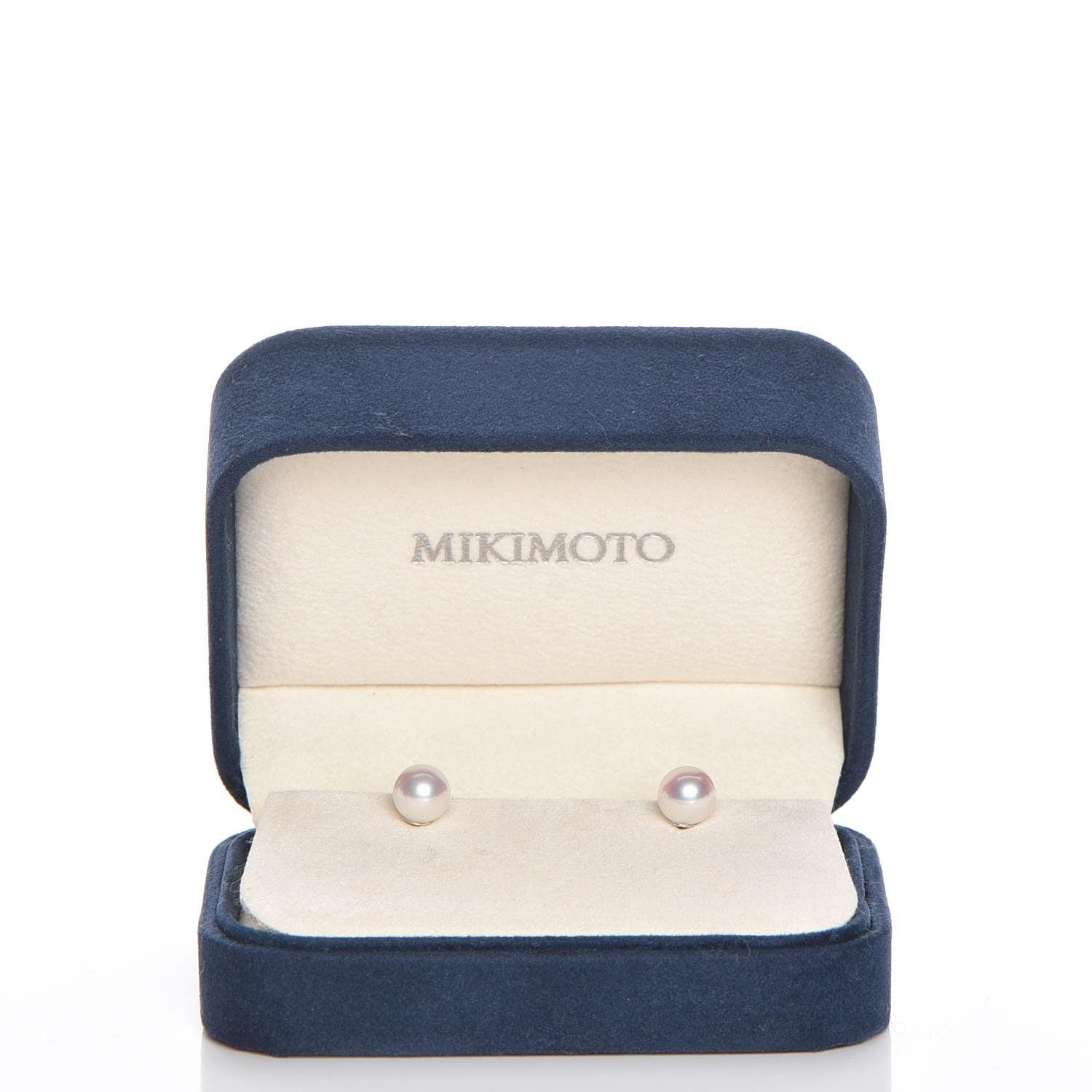 Mikimoto 18K White Gold Pearl 6.5mm Stud Earrings 5 of 5