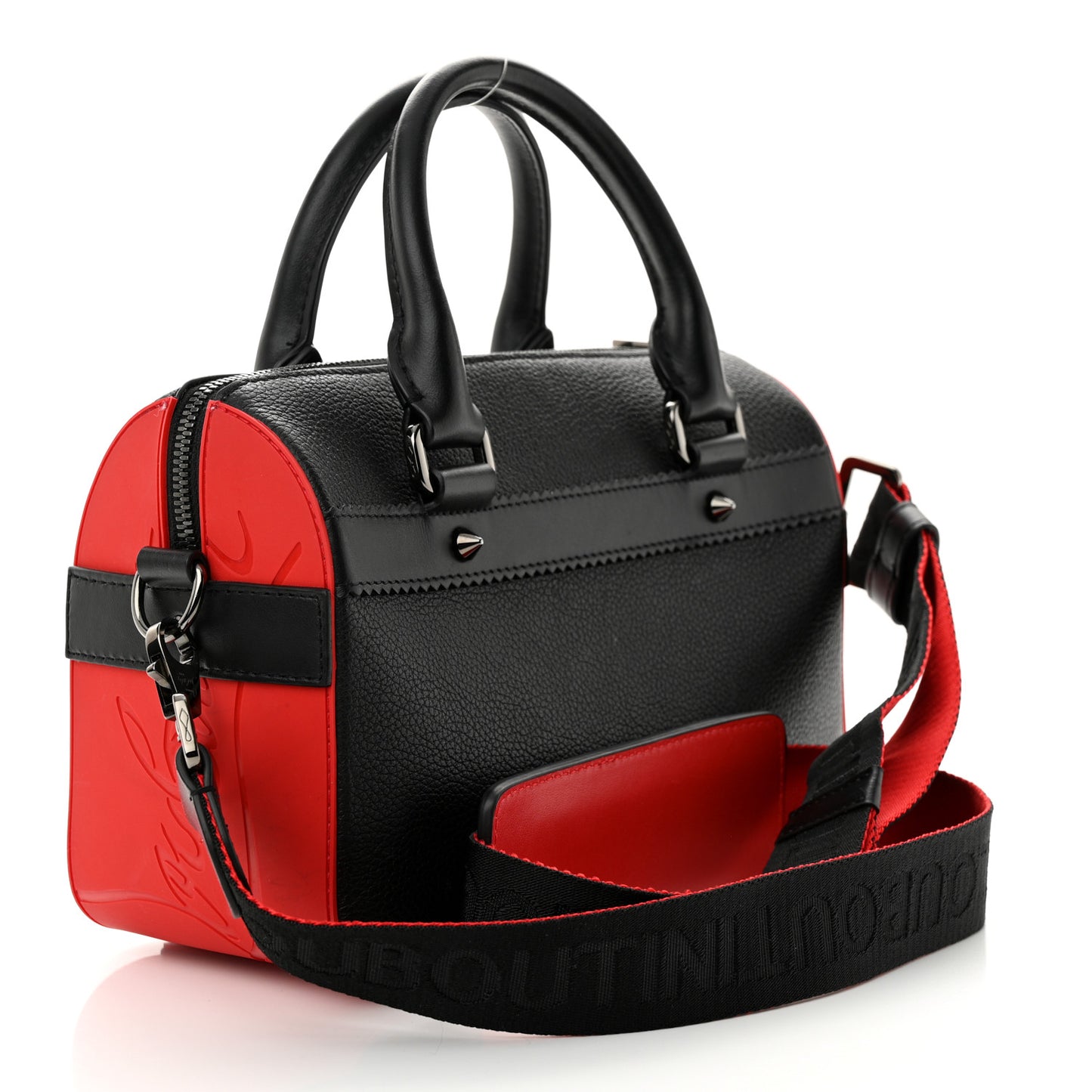 Grained Calfskin Rubber Ruisbuddy Small Duffle Black