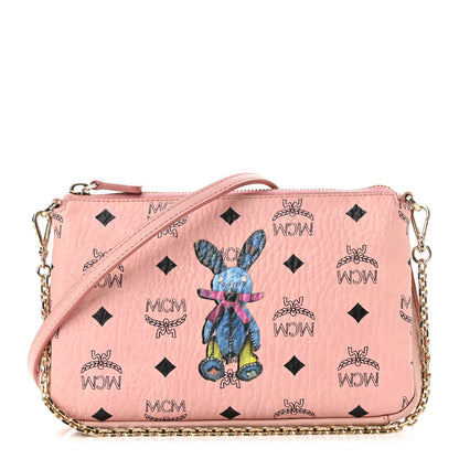MCM Visetos Rabbit Crossbody Pouch Soft Pink 1 of 12