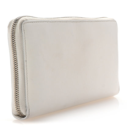 Balenciaga Calfskin Logo Everyday Continental Zip Around Wallet White 3 of 7