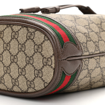 Gucci GG Supreme Monogram Web Small Ophidia Bucket Bag Brown 10 of 11