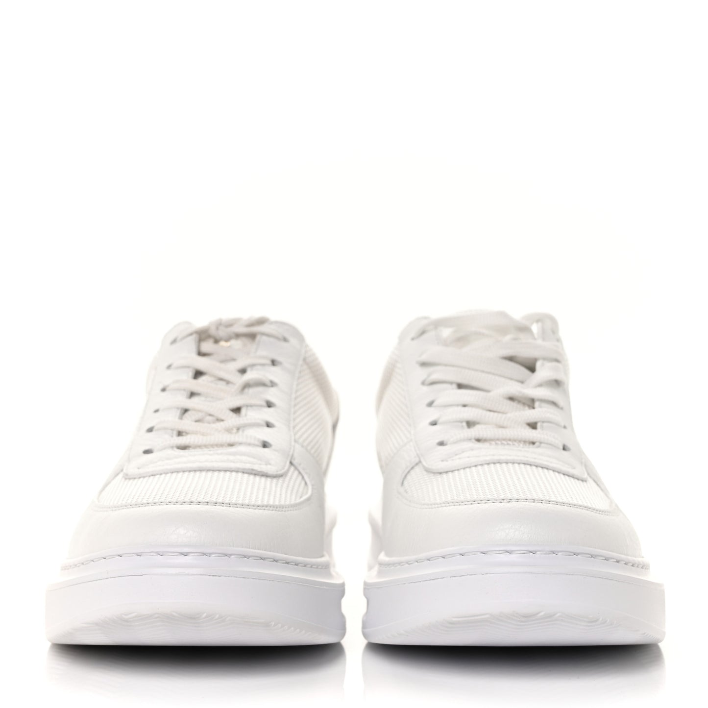 Calfskin Mongram Beverly Hills Sneakers 7 White Red