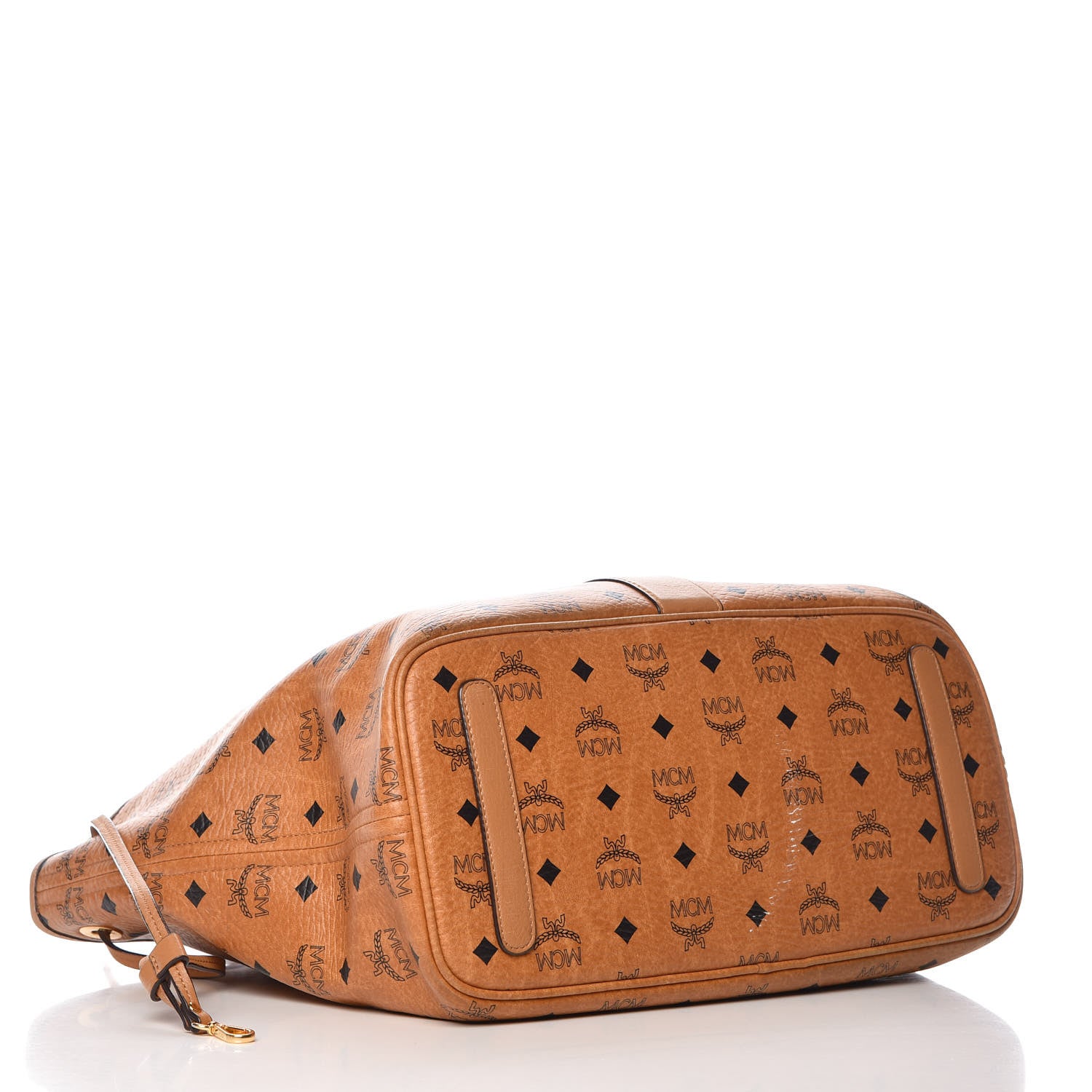 MCM Visetos Medium Liz Reversible Shopper Tote Cognac 8 of 16