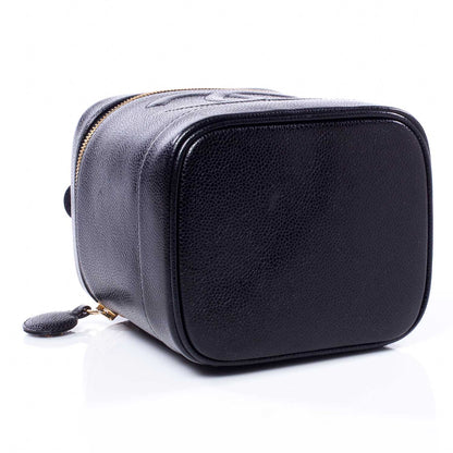 Chanel Caviar Cosmetic Vanity Bag Black 5 of 9