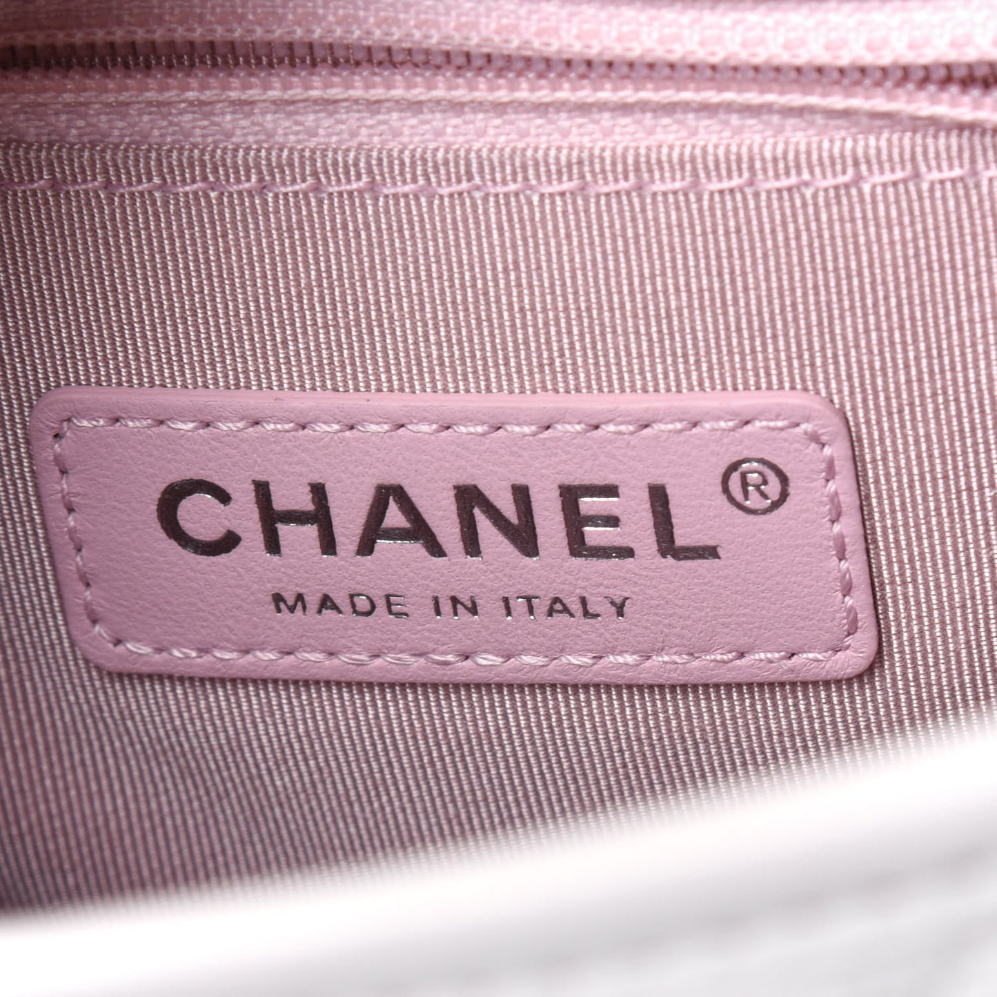 Patent Goatskin Quilted Small Gabrielle Hobo White