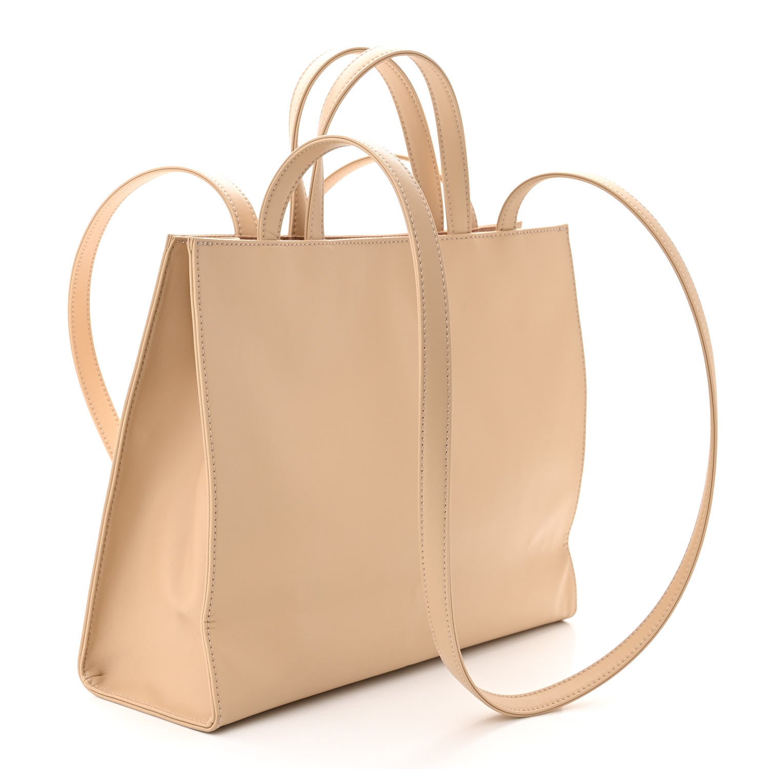 Telfar Vegan Leather Medium Shopping Bag Cream 3 of 11