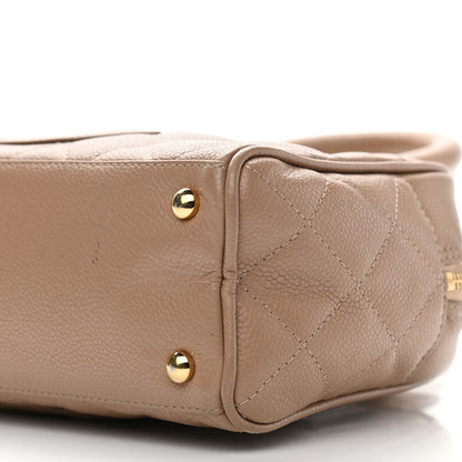 Chanel Caviar Quilted Small Bowler Beige 10 of 17