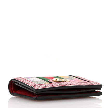 Gucci GG Supreme Monogram Flora Web Ophidia Card Case Red 4 of 9