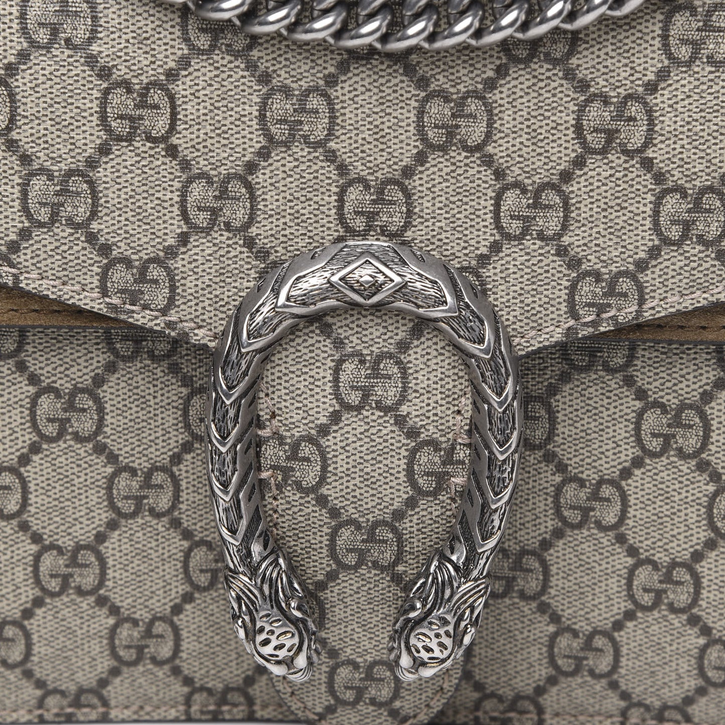 GG Supreme Monogram Small Dionysus Shoulder Bag Taupe