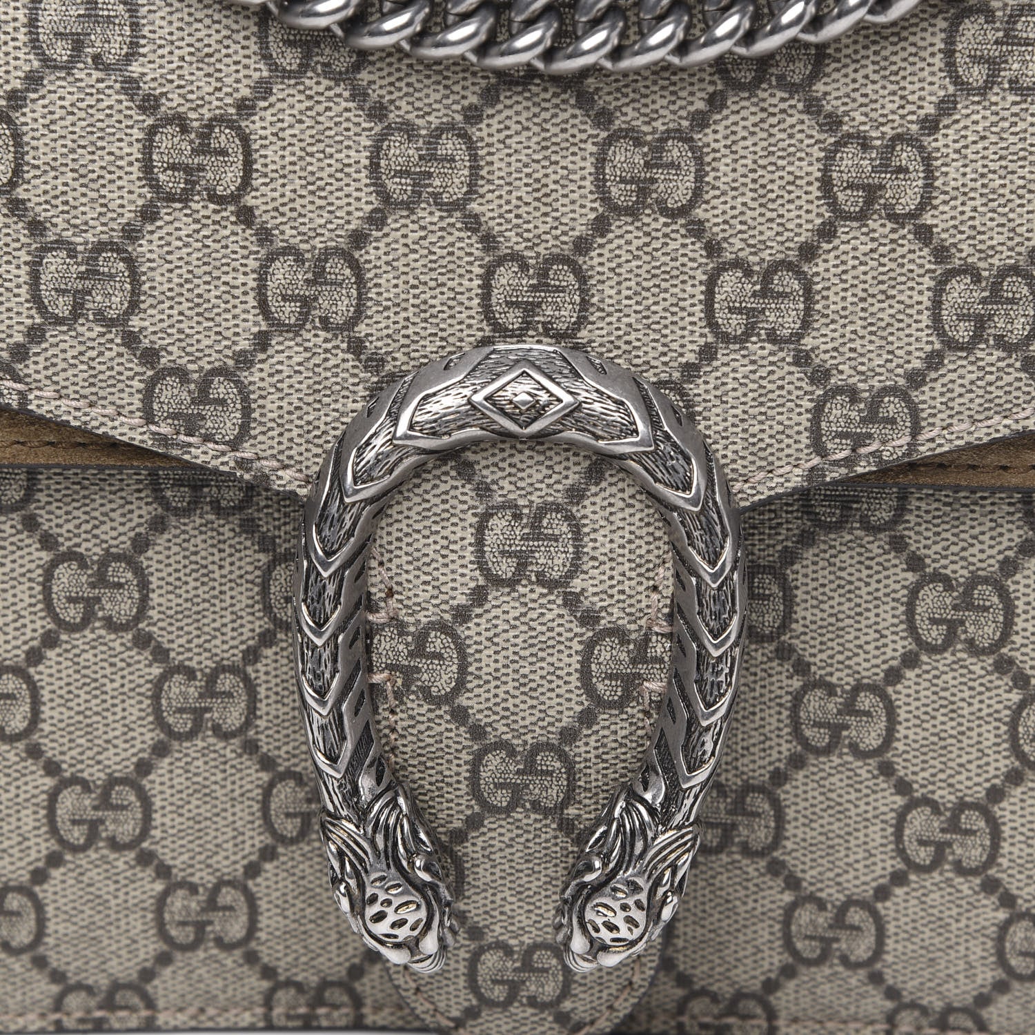 Gucci GG Supreme Monogram Small Dionysus Shoulder Bag Taupe 12 of 13