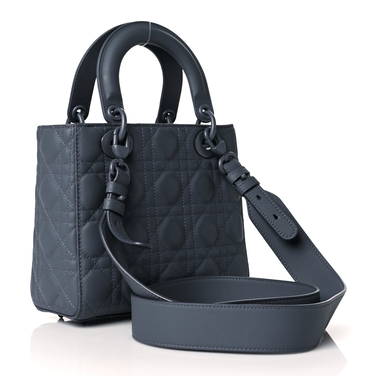 Ultra Matte Calfskin Cannage Small My ABCDior Lady Dior Grey Stone