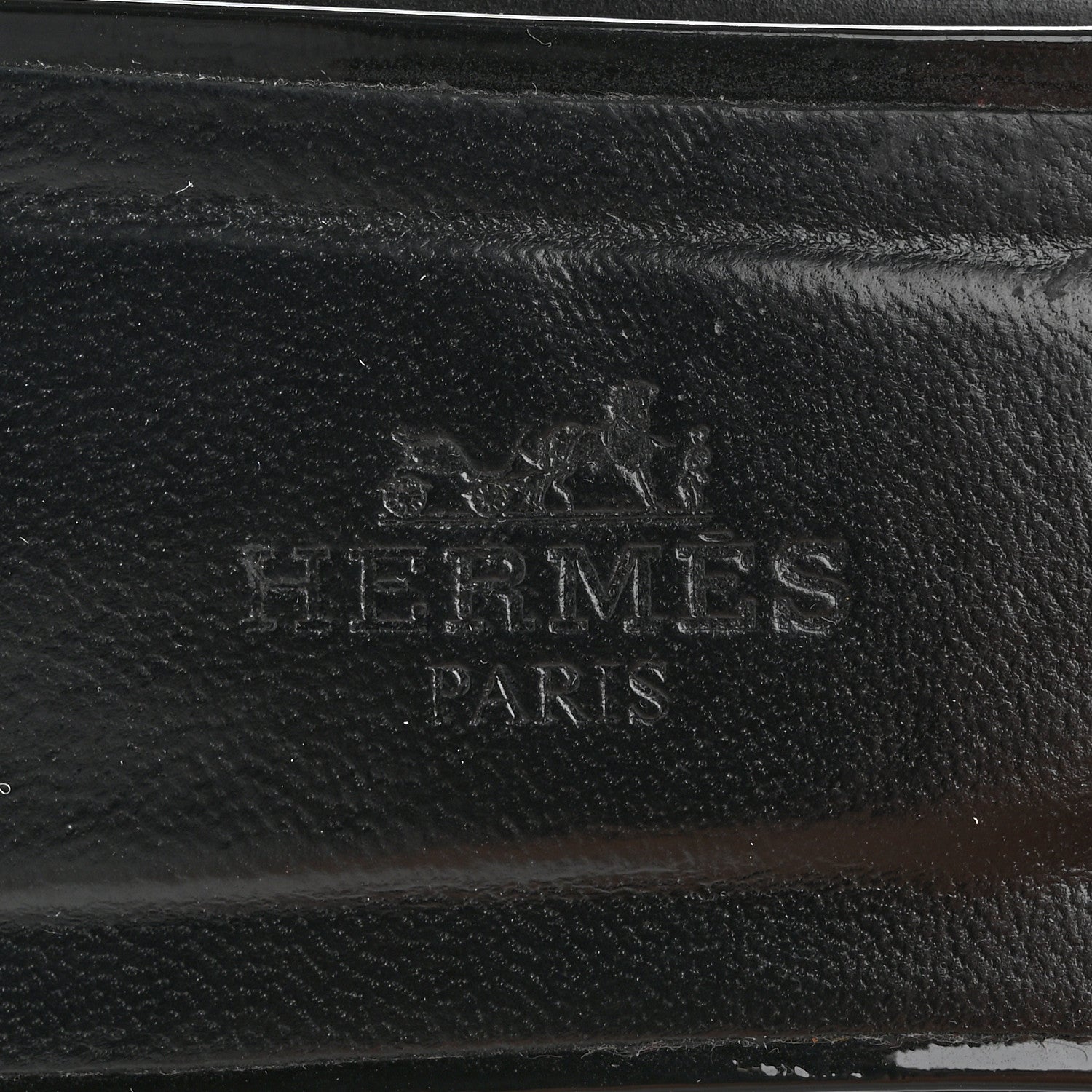 Hermes Patent Oran Sandals 39 Black 8 of 13
