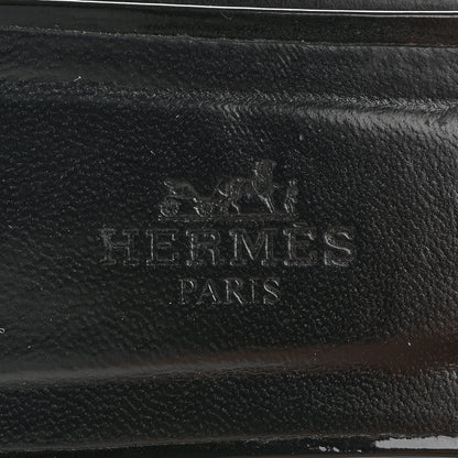 Hermes Patent Oran Sandals 39 Black 8 of 13