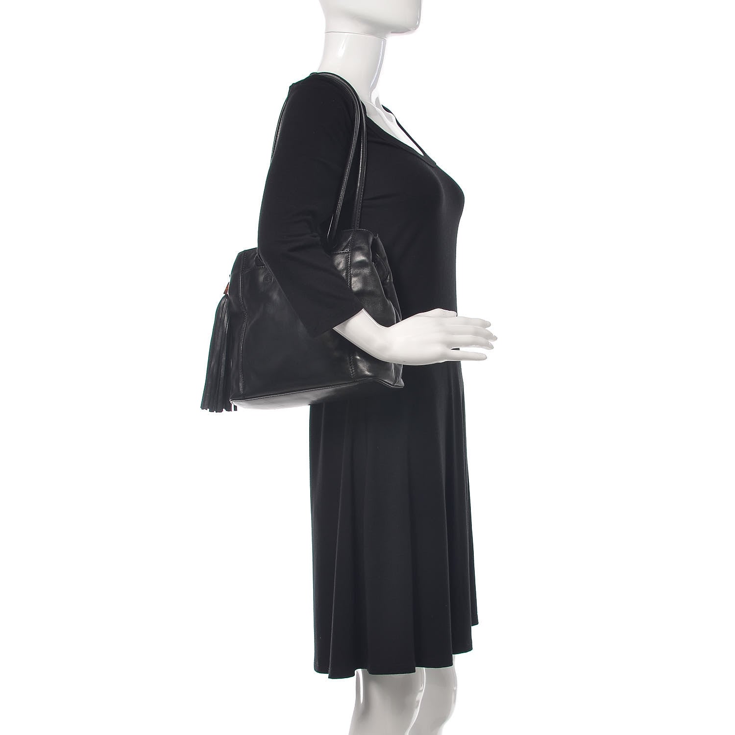 Chanel Lambskin Tassel Shoulder Bag Black 3 of 13