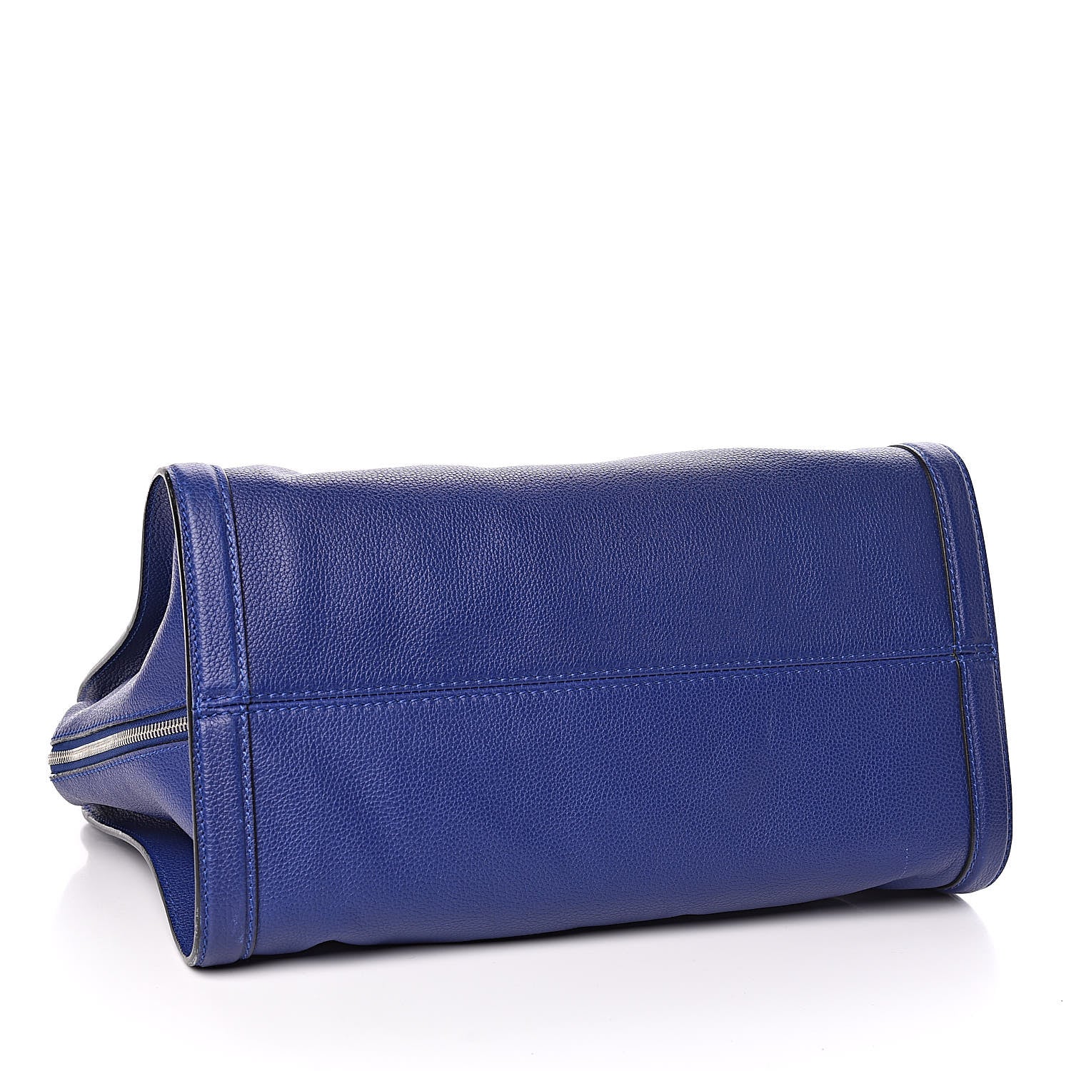 Alexander McQueen Pebbled Calfskin Large Skull Padlock Zip Around Tote Ultramarine 4 of 10