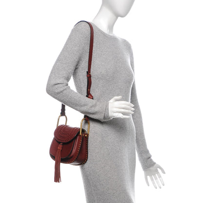 Chloe Calfskin Braided Mini Hudson Shoulder Bag Sienna Red 2 of 6